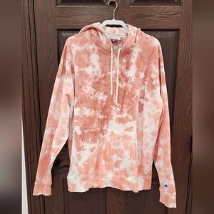 Champion Coral Tie-Dye Pullover Hoodie